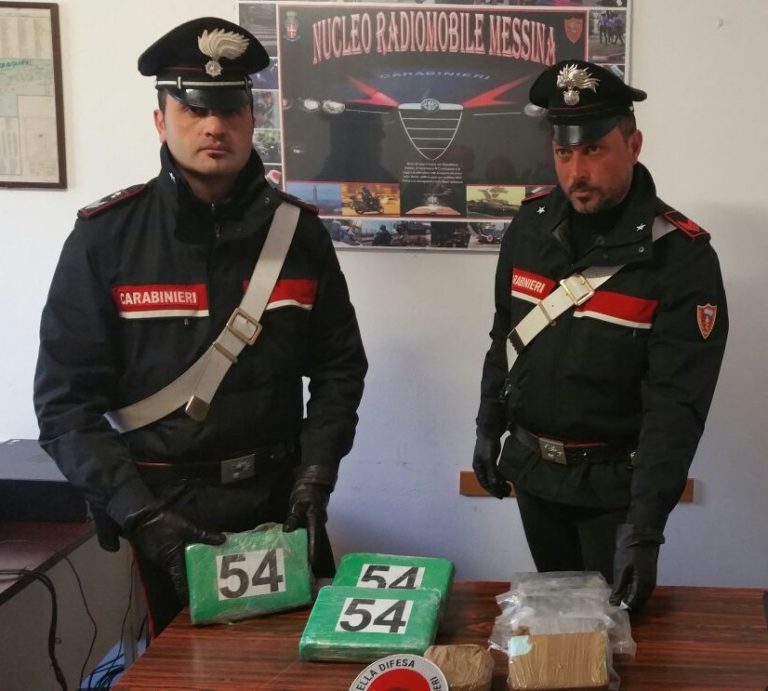 Messina, sequestrata eroina e cocaina per un valore di mezzo milione