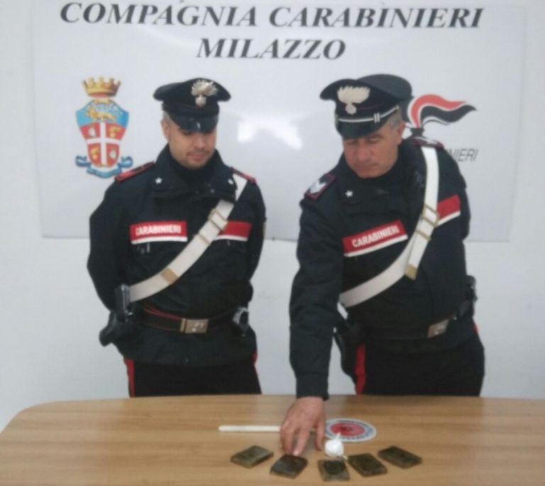 Milazzo, un arresto e una denuncia per droga