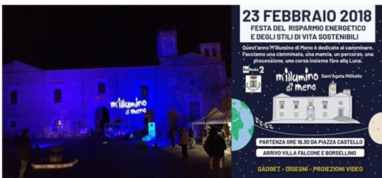 Sant’Agata Militello, torna “m’illumino di meno”