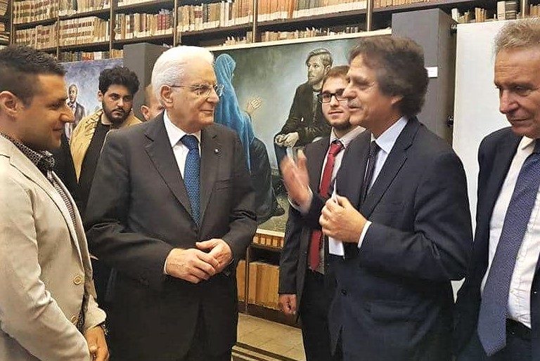 Il Presidente Mattarella a Palermo visita le opere di Mario Valenti