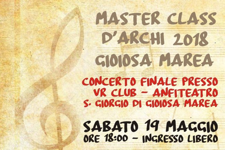 Gioiosa Marea, concerto finale masterclass d’archi