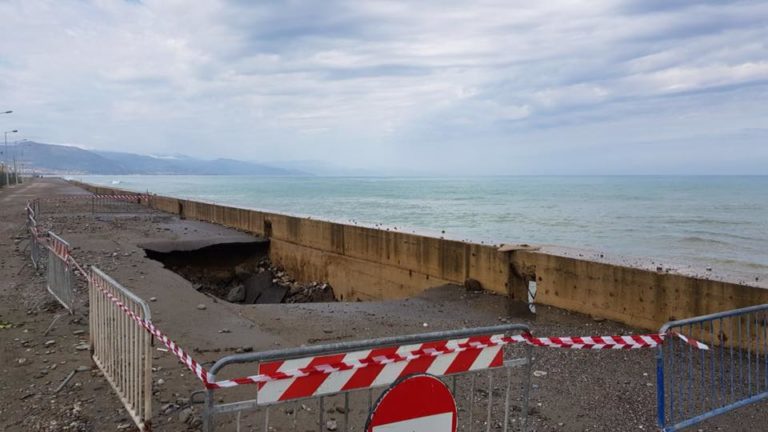 Capo d’Orlando, crollo lungo la nuova strada di Tavola Grande