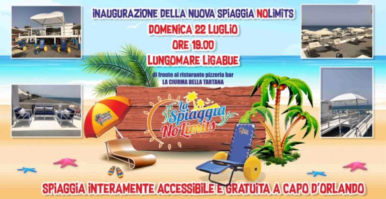 Capo d’Orlando, apre la “Spiaggia NoLimits”