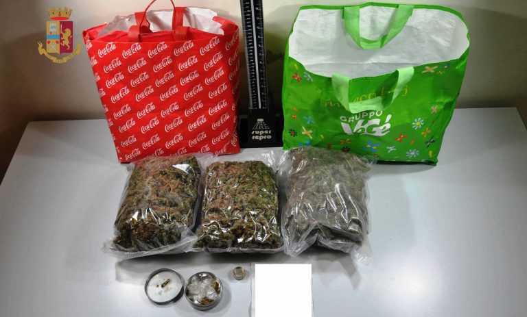 Messina: Sequestrati 1,5kg di marijuana, Polizia sulle tracce del pusher