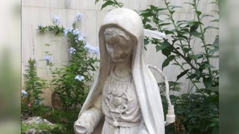 Video – Falcone, profanata una piccola statua della Madonna