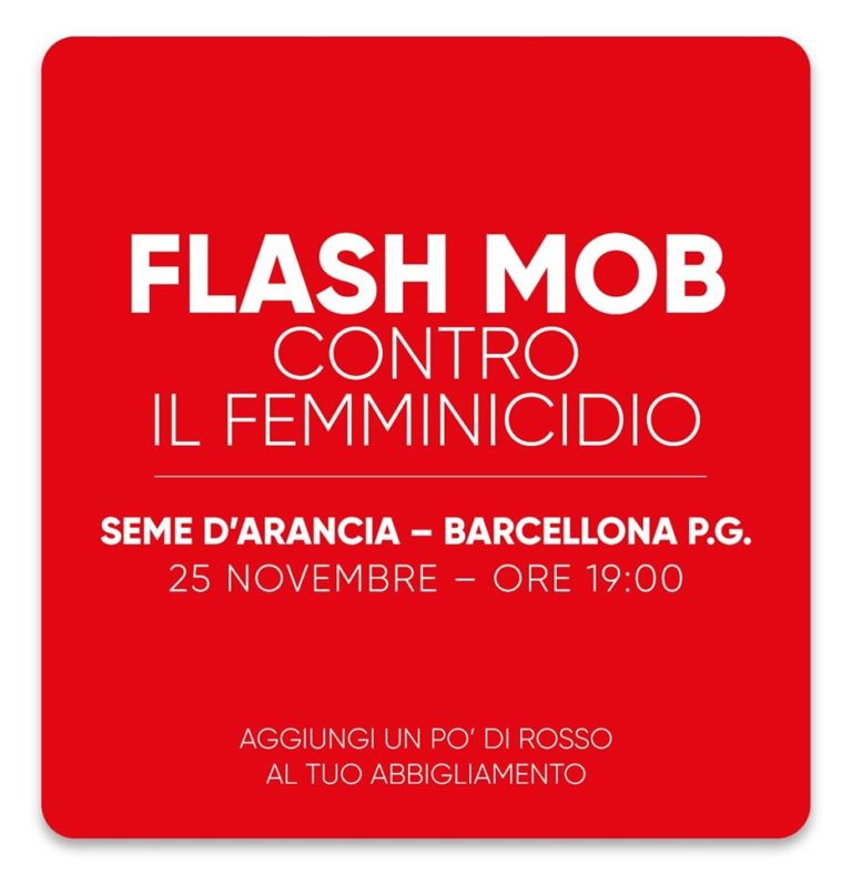 Barcellona. Contro la violenza sulle donne, Flash mob stasera davanti al Seme d’Arancia