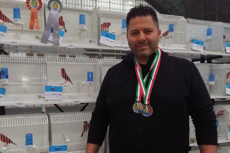 Il santagatese Enzo Iaconi Farina campione del mondo con i suoi canarini “agata rosso brinato”