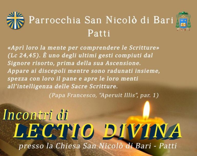 Patti, un ciclo di “Lectio Divina” alla chiesa di San Nicolò di Bari