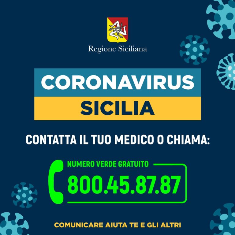 Coronavirus: trentamila telefonate in Sicilia a numero verde Regione