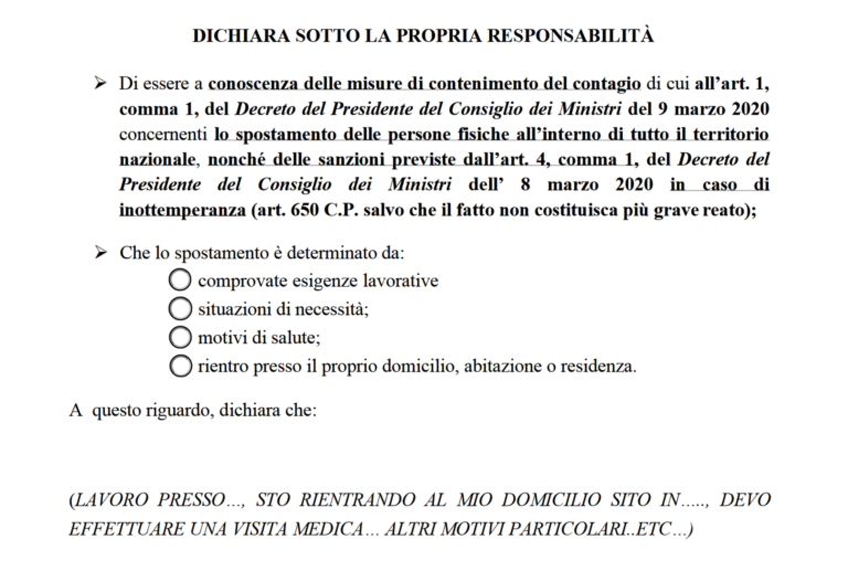 Autocertificazione spostamenti: jogging, lavoro, spesa, cosa si può fare?