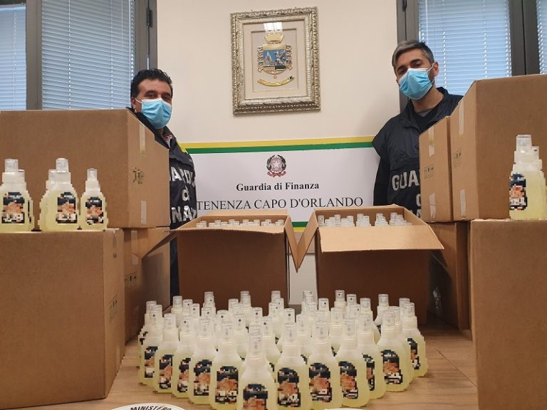 Sequestrati 800 litri di gel igienizzante “non idoneo”, operazione in provincia di Messina