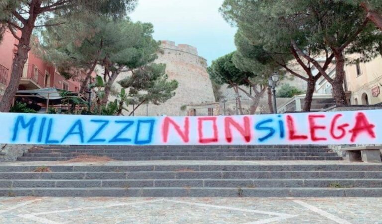 “Milazzo non si Lega” – Oggi la visita di Salvini, spuntano striscioni di protesta