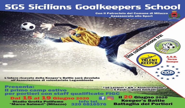 Milazzo. Rinviato il Camp della Sicilians Goalkeepers School