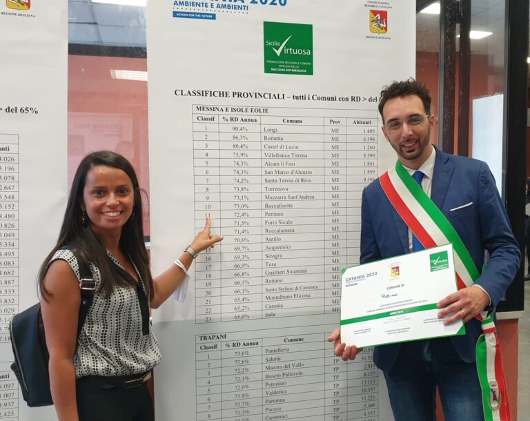 Pettineo premiato tra i comuni più virtuosi nel campo della raccolta differenziata