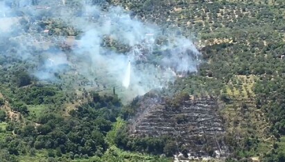 S. Agata Militello, incendio nei pressi del torrente Inganno