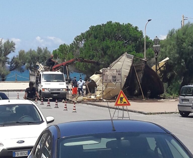 Milazzo, rimossa protezione del Palischermo della Tonnara