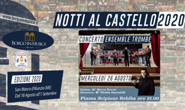 San Marco, questa sera altro appuntamento con la stagione concertistica “Notti al Castello”