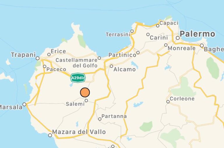 Sicilia – Quattro scosse di terremoto in pochi minuti a Trapani, la più forte di 3.5