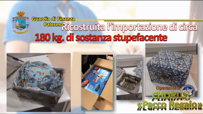 Palermo – Traffico di droga dalla Spagna, importavano hashish nei pacchi regalo: 4 arresti