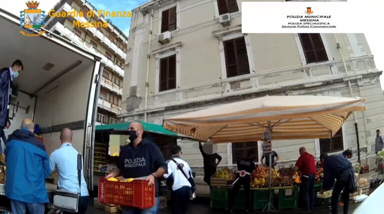 Messina – Lotta al commercio abusivo, sequestrate 2 tonnellate di frutta e verdura