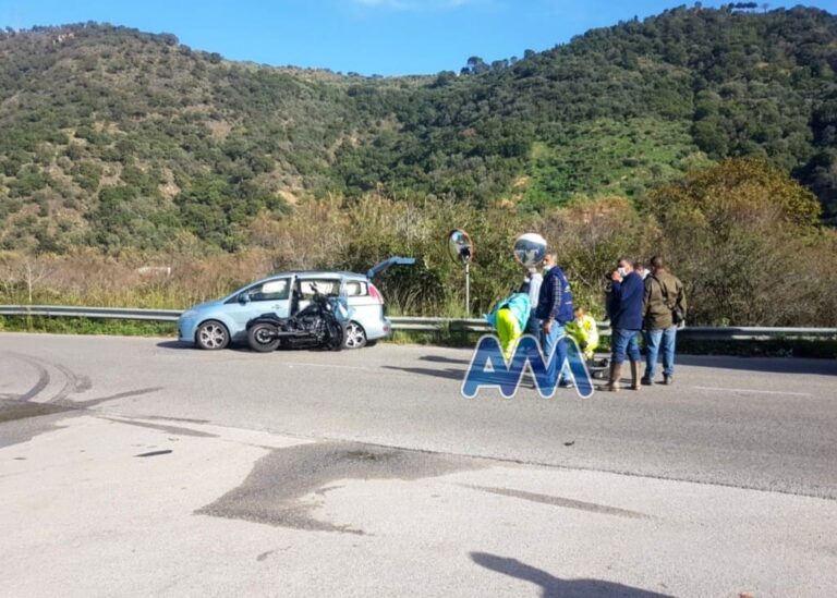 Sinagra – Scontro auto-moto sulla scorrimento veloce. Centauro trasferito in elisoccorso