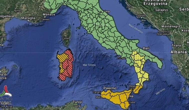 Maltempo – Domani e domenica allerta meteo arancione su tutta la Sicilia