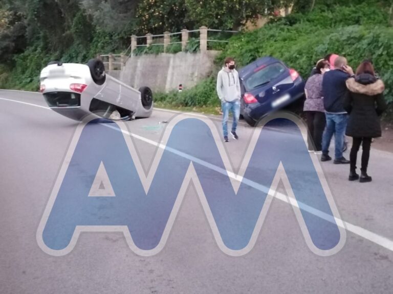 Naso – Incidente tra Santa Carrà e Ponte Naso: impatta contro un’auto in sosta e si ribalta