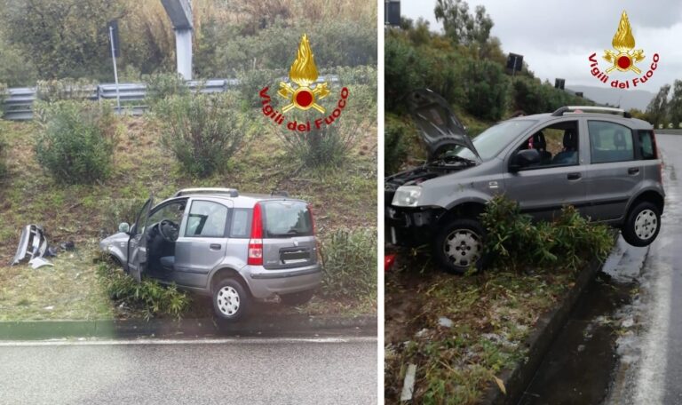 A20 ghiacciata, donna si ribalta con la sua auto nei pressi dello svincolo di Brolo