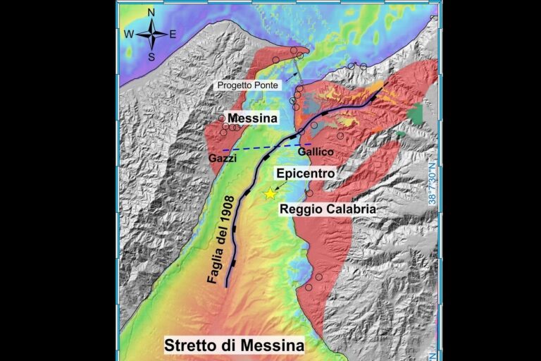 Scoperta nei fondali dello Stretto di Messina la faglia che provocò il terremoto del 1908