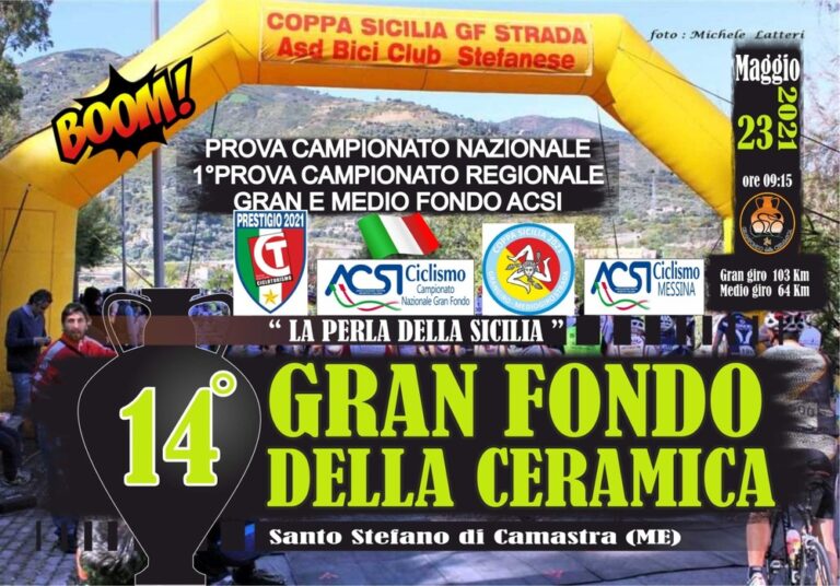 S. Stefano Camastra si prepara alla 14ma edizione della “Gran fondo della Ceramica”