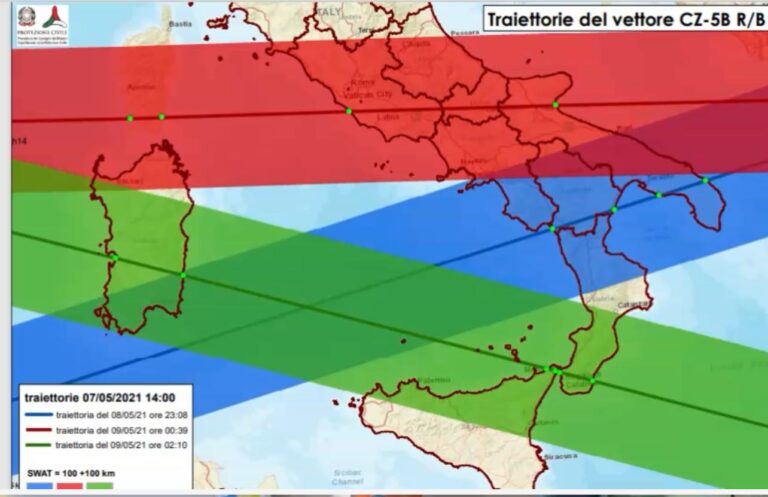 Razzo cinese in caduta libera, allerta della Protezione Civile per la Sicilia settentrionale