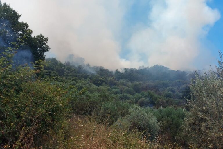 Naso – Elicotteri in azione anche nel pomeriggio in contrada San Giorgio. Rogo domato nuovamente