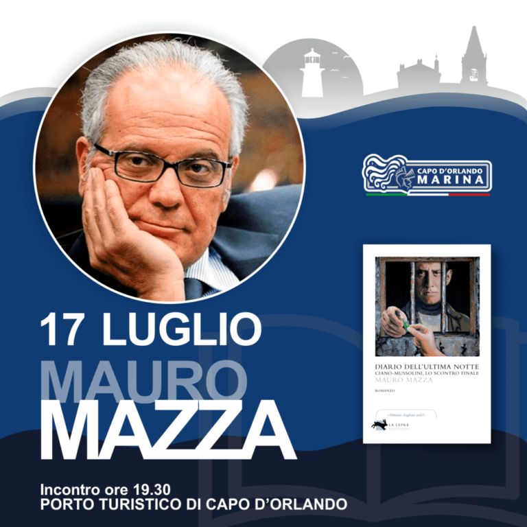 “Notturno d’autore”: domani Mauro Mazza presenta il suo romanzo al porto di Capo d’Orlando