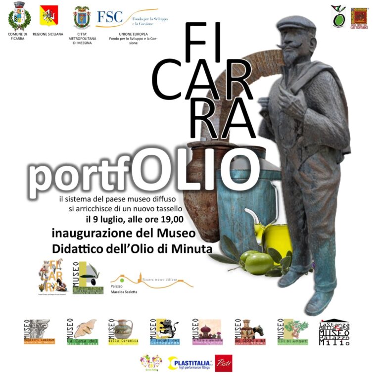 Ficarra – Domani l’inaugurazione del Museo-Frantoio interattivo dell’Olio di Minuta