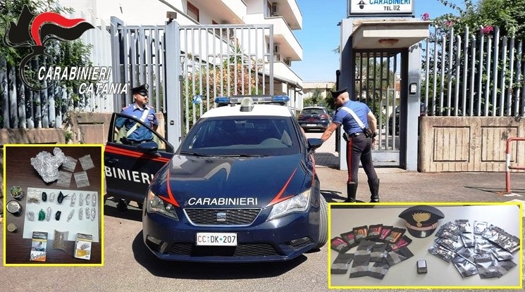 Detenzione di droga ai fini di spaccio, un arresto a Ramacca ed una denuncia a Scordia