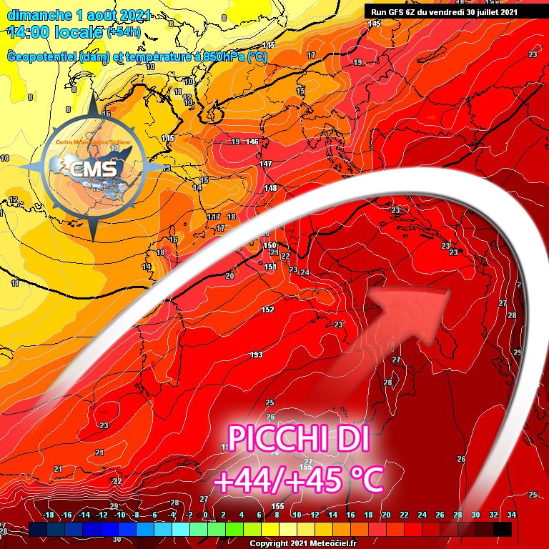 Meteo – Si rinforza l’anticiclone africano: in arrivo picchi di 45°C sulla Sicilia orientale