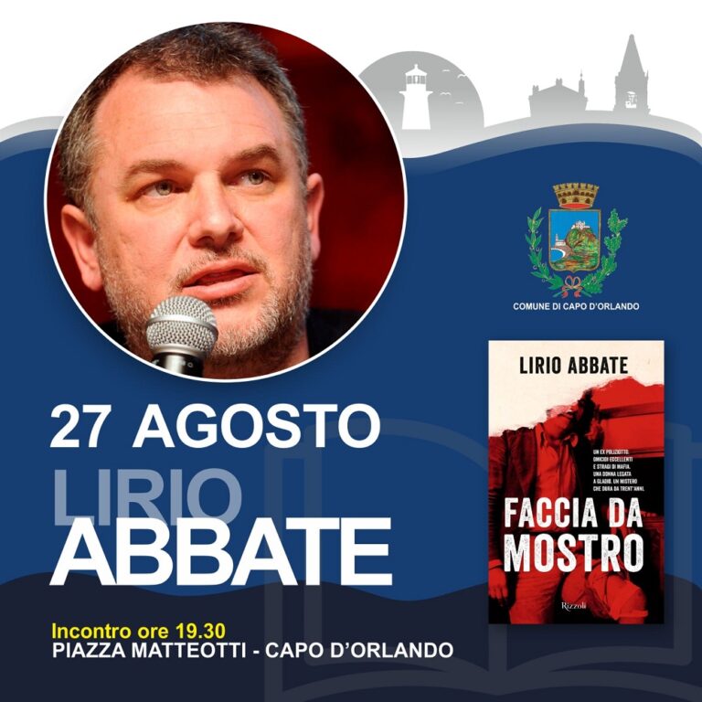 Capo d’Orlando – Domani sera in piazza Matteotti Lirio Abbate presenta “Faccia da mostro”