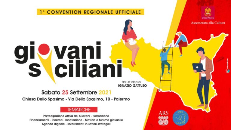 Sabato a Palermo la prima convention dei giovani Siciliani, patrocinata dall’ARS