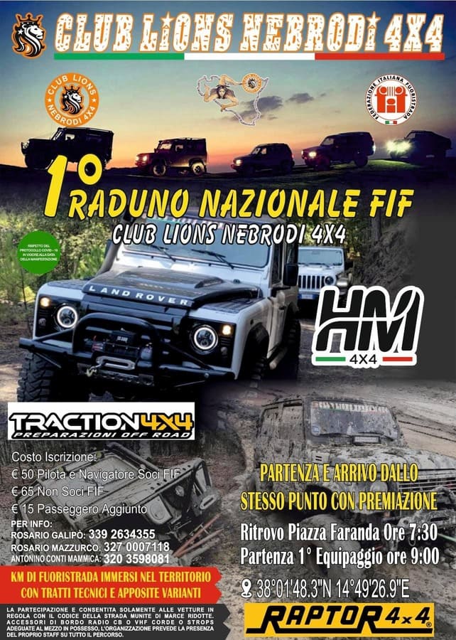 Domenica a Tortorici il 1° raduno nazionale “Club Lions Nebrodi 4×4”