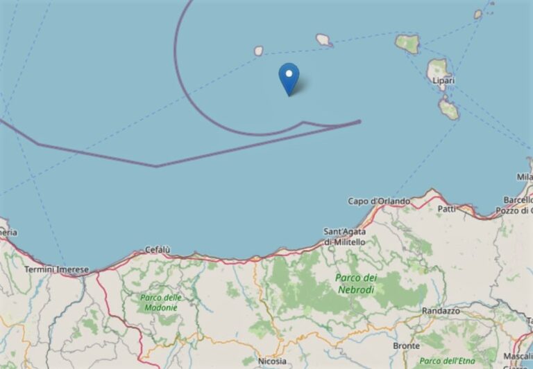 Tremano le Isole Eolie: terremoto di magnitudo 3.2 al largo della costa tirrenica