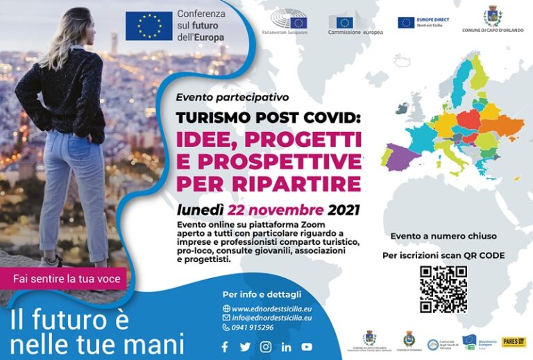 Turismo post covid: evento online per programmare la ripartenza