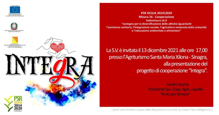 Sinagra – Il progetto “Integra” a Santa Maria Xilona