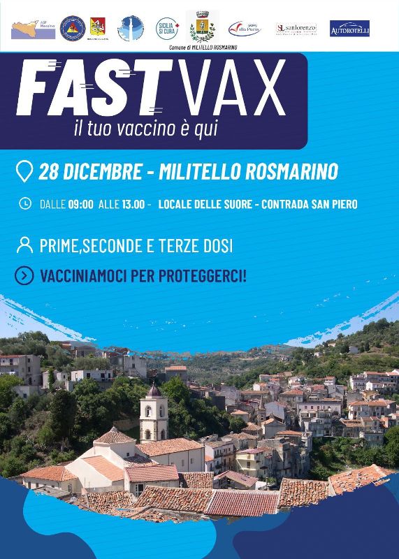 Militello Rosmarino: “FastVax” il 28 dicembre