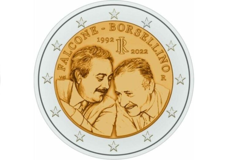 Entrerà in circolazione la moneta da 2€ dedicata a Giovanni Falcone e Paolo Borsellino