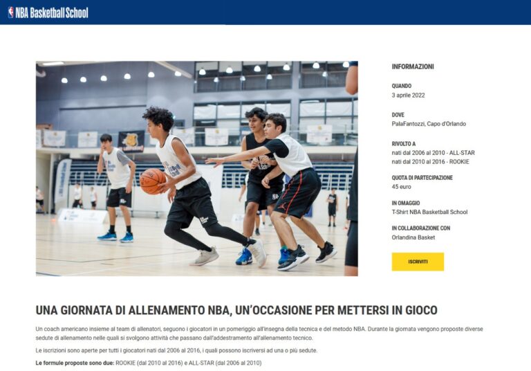 Toccherà anche Capo d’Orlando la prima Nba Basketball School in Italia – VIDEO