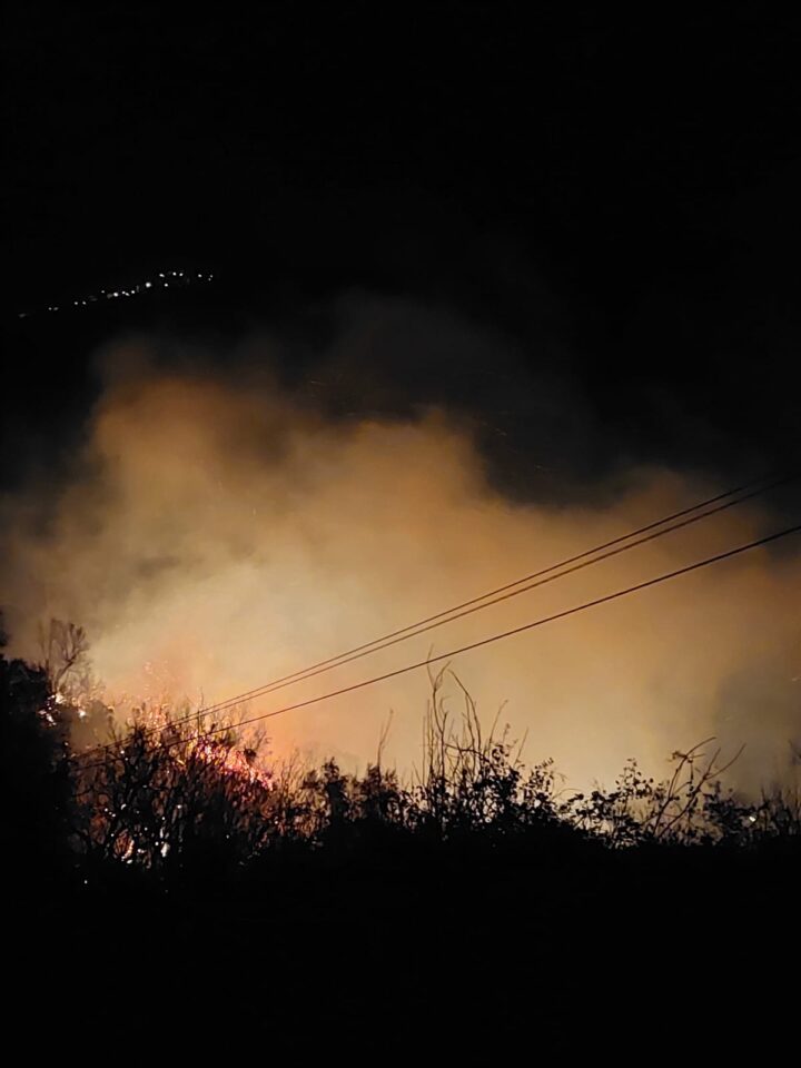 Incendio in contrada Bisanò a Militello Rosmarino