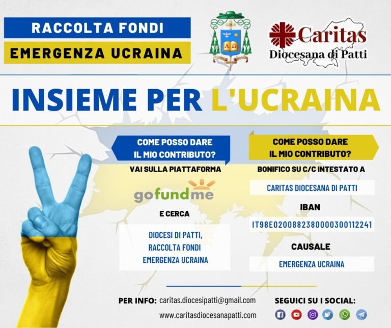 Emergenza Ucraina – Parte la raccolta fondi della Caritas Diocesana di Patti