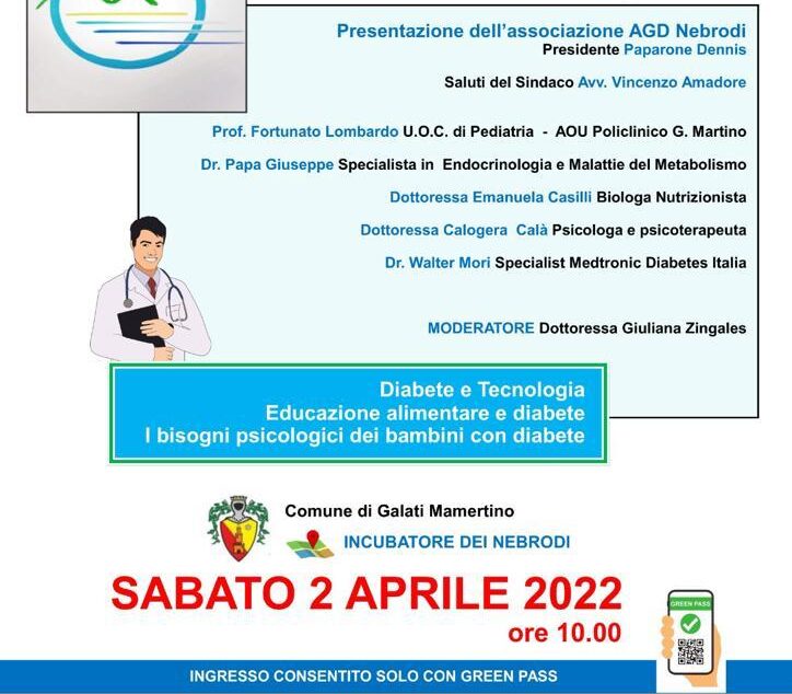 Galati Mamertino – AGD Nebrodi organizza una giornata dedicata alla “Gestione del Diabete e delle tecnologie”