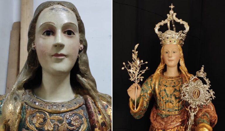 Pettineo – Domani il ritorno della statua della patrona Sant’Oliva, restaurata dalla Soprintendenza