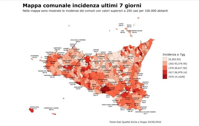 Covid, bollettino settimanale: in Sicilia netto calo dei contagi, quasi 21 mila quarte dosi